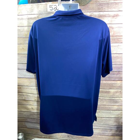 Nike Mens Polo Shirt Size XL Blue Dri-Fit Standard Fit Striped - Picture 2 of 11
